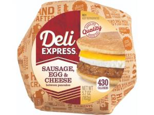 Deli Express Sausage And Egg Cheese Pancake Sandwich (5.4 OZ, 12 Per Case)