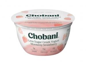 Chobani Greek Yogurt Less Sugar Monterrey Strawberry Case 5.3oz (PACK OF 12)
