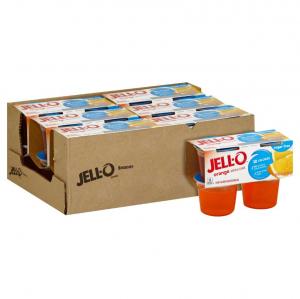 Jell O Ready To Eat Orange Sugar Free Gelatin Snack 12.5oz (PACK OF 6)