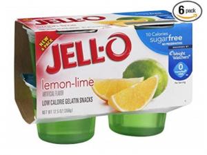 Jell-O Sugar Free Lemon Lime Gelatin Snacks (12.5 OZ, 6 Packs)