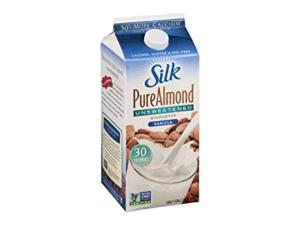 Silk Unsweetened Pure Vanilla Almond Milk 0.5gal (PACK OF 6)