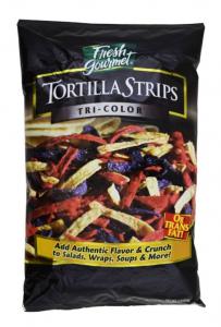 Fresh Gourmet Tortilla Strips, Tri Colored, 1 Pound