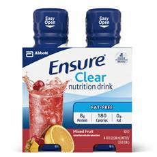 Ensure Active Protein Mixed Fruit Clear Nutrition Protein Drink, 10 Fluid Ounce - 4 per pack - 3 packs per case