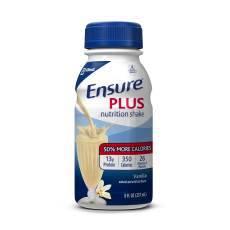 Ensure Plus Nutrition Shake with 13 grams of high-quality protein, Meal Replacement Shakes, Vanilla, 8 fl oz, 24 count