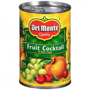 Del Monte Fruit Cocktail, In Heavy Syrup, Bulk Size Case (15.25 Fl.Oz, 12/Case)