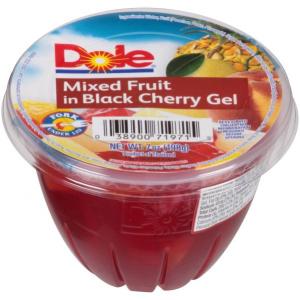 Dole Mixed Fruit In Black Cherry Gel, 7-Ounce Cups (Pack of 12)