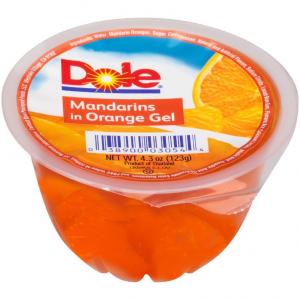 Dole Mandarin Orange Gel Individual Serving In Plastic Cup (4.3 OZ, Pack Of 36)