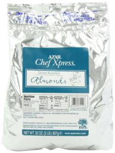 Azar Nut Company Almonds Diced, Safflower Oil Roasted (32 Oz, Pack Of 3)