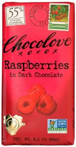 Chocolove Dark Chocolate, Raspberry, 3.1 Ounce (Pack of 12)