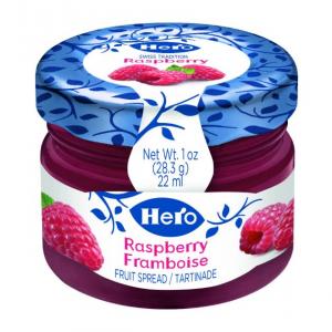 Hero Raspberry Fruit Spread, 1 Ounce Minijar -- 72 per case.