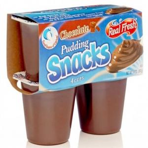 Real Fresh Chocolate Pudding, 4 Cup Bulk Case (3.5 Oz, 48 Count)
