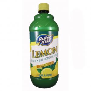 Ruby Kist 100% Lemon Juice, Plastic Bottle (32 Fl Oz, 12 Count In Bulk)