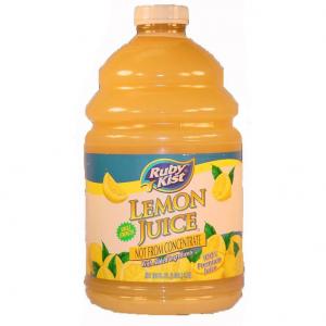 Juice Lemon Plastic Bottle 4 Case 1 Gallon