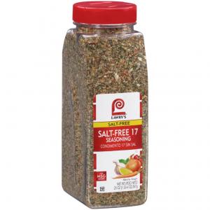 Lawrys Salt Free 17 Seasoning - 20 oz. container, 6 per case