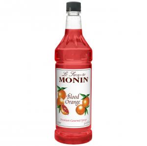 Monin Flavored Syrup, Blood Orange, 33.8-Ounce Plastic Bottles (Pack of 4)