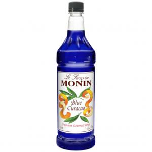 Monin Blue Curacao Premium Gourmet Flavor Syrup (33.8 Ounce, 4 Per Case)