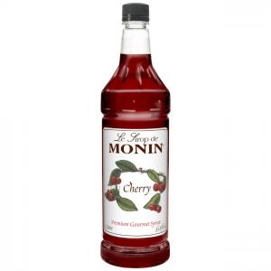 Monin Cherry flavor Gourmet Syrup, 1 Liter (4 Pack)