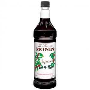 Monin Candied Espresso Flavoured Syrup, Plastic Bottle (1 Ltr, Pack Of 4)
