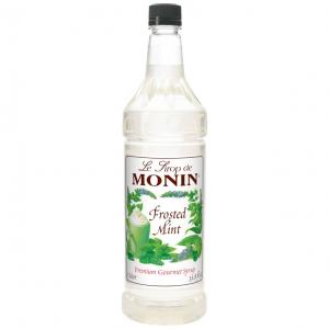 Monin Candied Frosted Mint Flavoured Syrup, Plastic Bottle(1 Ltr, Pack Of 4)