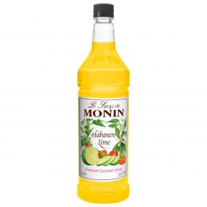 Monin Flavored Syrup, Habanero Lime, 33.8-Ounce Plastic Bottles (Pack of 4)