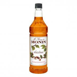 Monin SUGAR-FREE HAZELNUT SYRUP 1 Liter (4 Pack)