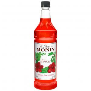 Monin Hibiscus Premium Gourmet Flevored Syrup (33.8 Ounce, 4 Per Case)