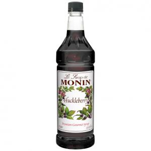 Monin Candied Huckleberry Flavoured Syrup, Plastic Bottle (1 Ltr, Pack Of 4)