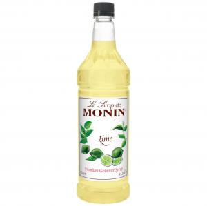 Monin Flavored Syrup, Lime, 33.8-Ounce Plastic Bottles (4 Pack)