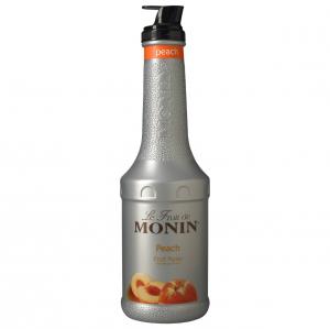 Monin Fruit Puree, Peach, with natural flavors 33.8-Ounce Bottles (Pack of 4)
