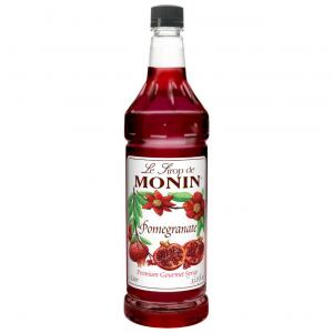 Monin Flavored Syrup, Pomegranate, 33.8-Ounce Plastic Bottles (Pack of 4)