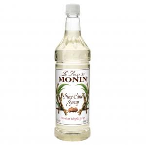 Monin Pure Cane Premium Simple Flavor Syrup, Plactic Bottle, 33.8 Ounce