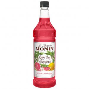 Monin Flavored , Ruby Red Grapefruit Premium Gourmet syrup, 33.8-Ounce