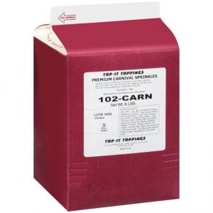 Top-it Toppings Premium Rainbow Sprinkles, 1 x 24 lb Case