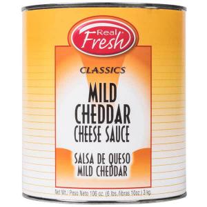 Real Fresh Tff Mild Cheddar Cheese Sauce Can Case 6.63lbs (PACK OF 6)