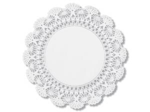 Hoffmaster 500239 12" White Round Cambridge Lace Doily (Case of 1,000)