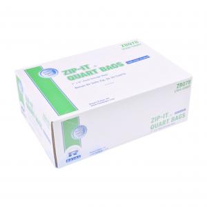 Royal Double Zipper Quart Bags, 7" x 8", Package of 500