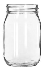 Libbey Drinking Jar with Handle, 16 -Ounce, Set of 12