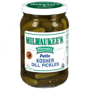 Pinnacle Foods Milwaukee Midget Kosher Dill Pickle, 32 Ounce -- 12 per case.