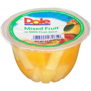 Dole Fruit Bowls, Mixed Fruit in 100% Juice (4 Fl.Oz. Cups, 36 Per Case)