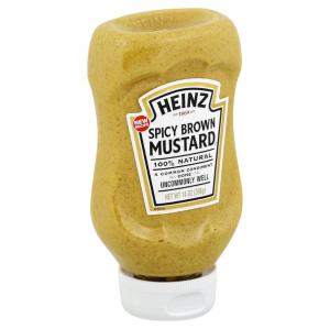 Heinz Mustard Brown Spicy Easy Squeeze, 14 Ounce (6 Pack)