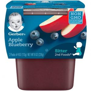 Gerber 2nd Foods Apple Blueberry Baby Food, 8 Ounce - 8 per case.