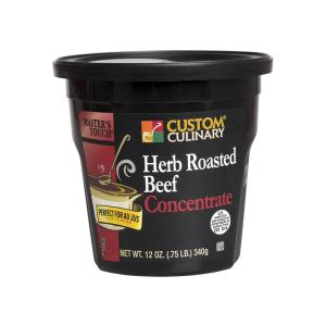 Custom Culinary Masters Touch Roasted Beef Flavor Concentrate Herb Roasted Au Jus, 12 Ounce - 6 per case