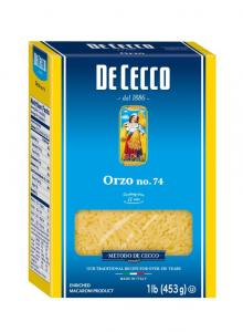 De Cecco Semolina Pasta, Orzo No.74, 1 Pound