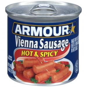 Armour Hot And Spicy Vienna Sausage, Ready To Eat (4.6 OZ, 24 Per Case)
