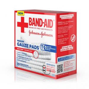 Johnson & Johnson Band-AID First Aid Medium Gauze Pad, 3 x 3 Inch, 240 Per Case