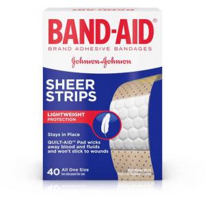 Band Aid Band-Aid Sheer Strips, 40 Count (4-5 Pack)