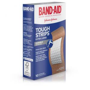 Band Aid Bandages Tough Strips Extra Large, 10 Count (4-6 Pack)