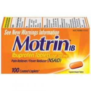 MotrinIB Ibuprofen Pain & Fever Reliever 200mg Caplet 100Each 6Count (PACK OF 8)