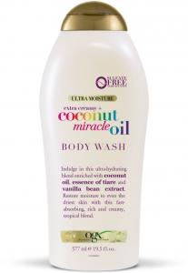 OGX Extra Creamy + Coconut Miracle Oil Body Products (Body Wash, 19.5 oz Pack of 4)