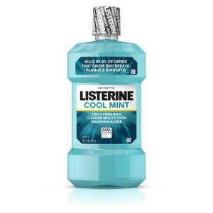 J & J Listerine Cool Mint Mouthwash 1L (PACK OF 6)